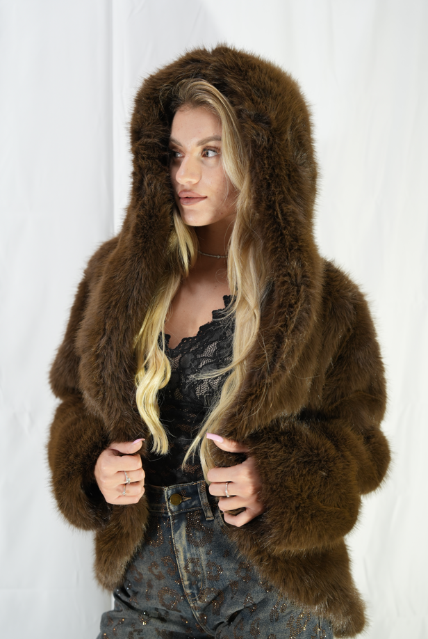 Pelliccia Diva Marrone